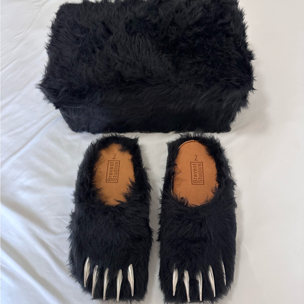 Bravest Studio - Black Bear Claw Mules - LIMITED EDITION